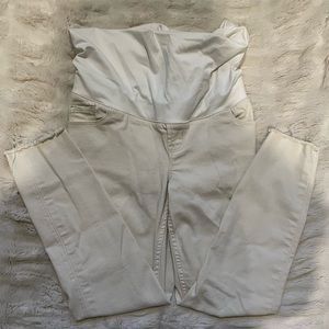 Maternity Jeans, Cream Size 4 Short